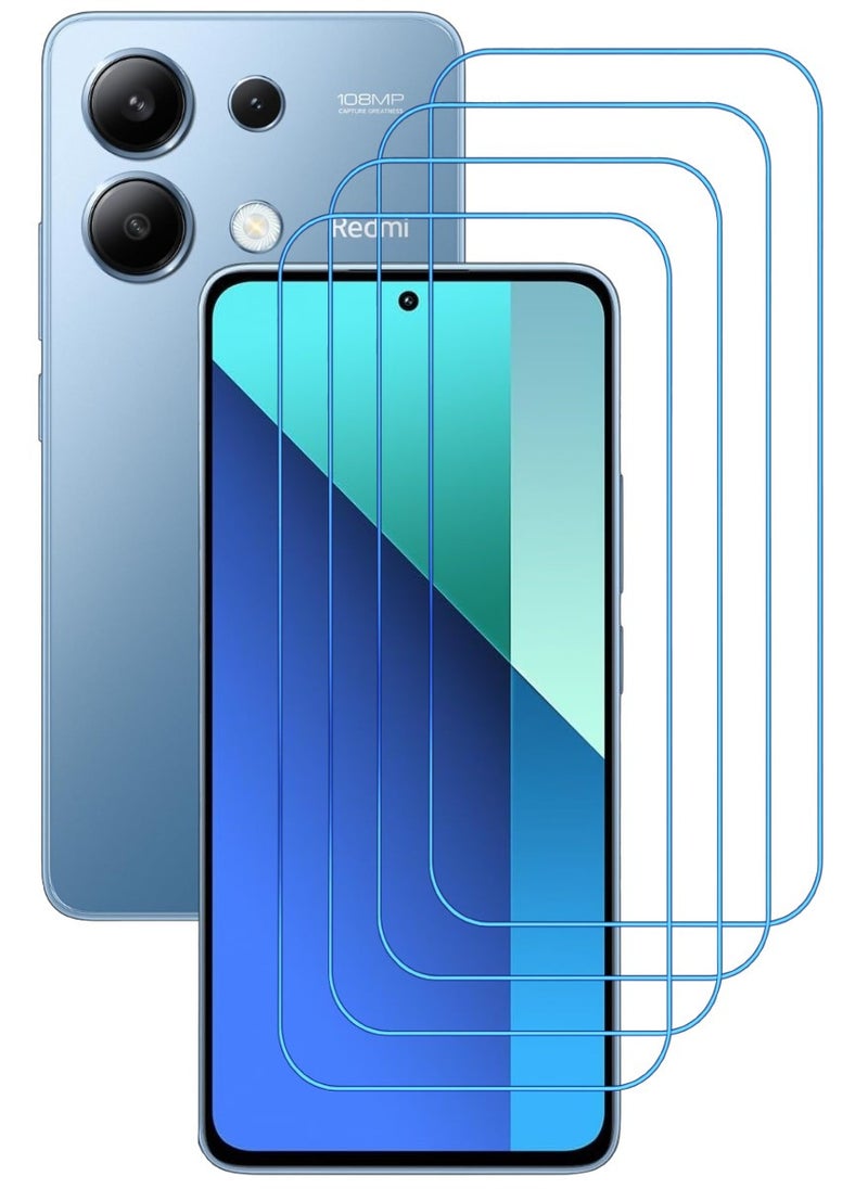 ACLIX 4 Pieces Antistatic ESD Dustproof Premium Quality High Definition Clear Tempered Glass Screen Protector Designed For Xiaomi Redmi Note 13 - Image 1