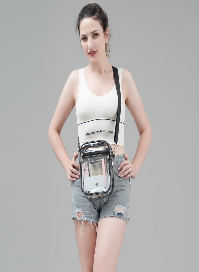 COVAX Clear Crossbody Purse Bag, Clear Stadium Bag with Adjustable Shoulder Straps for Concerts, Sports - Image 3