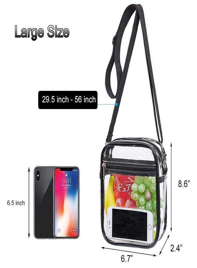 COVAX Clear Crossbody Purse Bag, Clear Stadium Bag with Adjustable Shoulder Straps for Concerts, Sports - Image 4