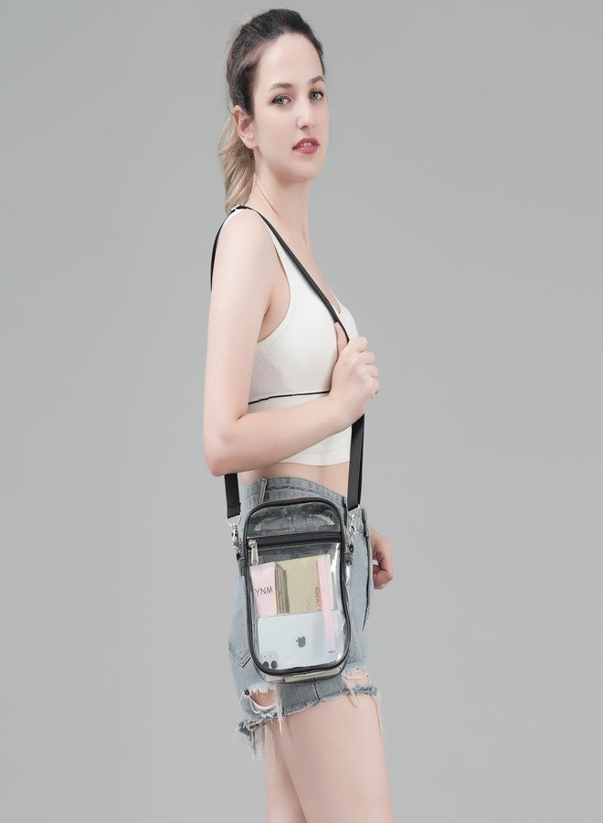 COVAX Clear Crossbody Purse Bag, Clear Stadium Bag with Adjustable Shoulder Straps for Concerts, Sports - Image 2