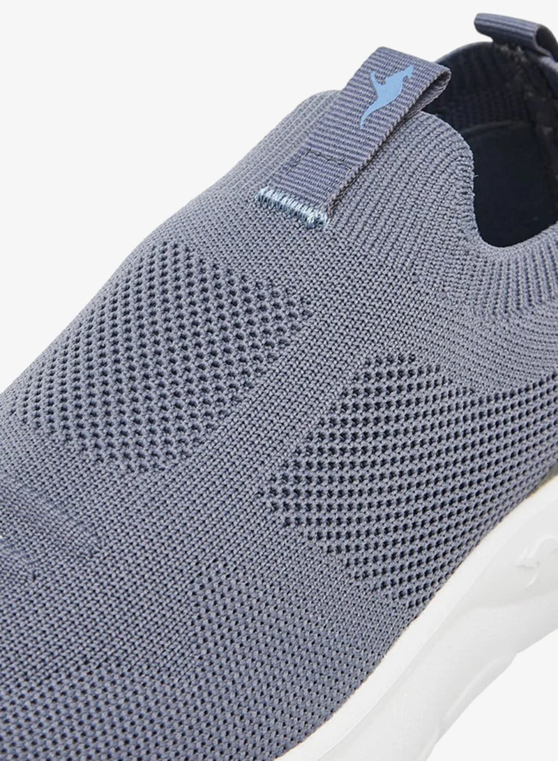 kangaROOS GREY Women's Textured Slip-On Sports Shoes with Pull Tab for Women | Best Price UAE