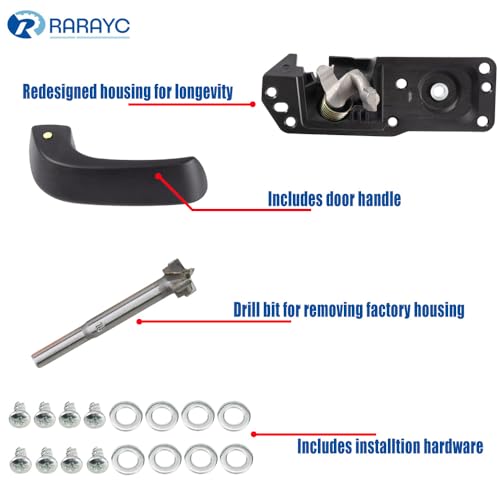 RARAYC Interior Door Handle Kit | for 2007-2014 Chevy Silverado, Tahoe, Avalanche, GMC Sierra, Yukon, Yukon XL, Cadillac Escalade | Replaces# Front Right Passenger Side 20871483, 80375 - Image 3