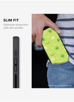 Stylizedd Rugged Black edge case for Apple iPhone 12 Pro Slim fit Soft Case Flexible Rubber Edges TPU Gel Thin Cover - Custom Monogram Initial Letter Floral Pattern Alphabet - Z (Olive Green)  - Image 3