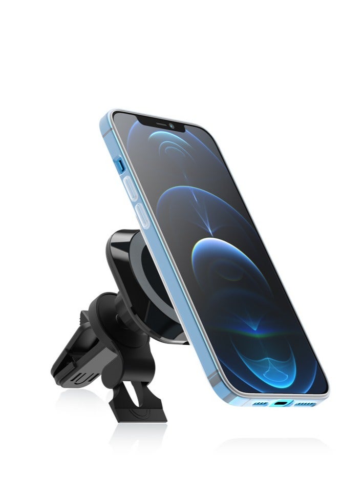 GULFLINK Magnetic Wireless Charger Car Air Vent Mount 15W Fast Charging Magsafing Magnetic Car Wireless Charger For iPhone  - Image 2