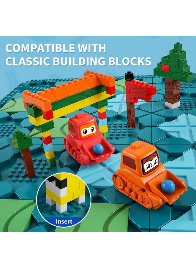 burgkidz - Kids Toys Stem Board Games - Large Size Logical Road Builder Educational Brain Teasers Puzzles Toys, Preschool Learning Montessori Big Board Maze Birthday Gifts Kids Boys Girls Age 4-8 Year Old - Image 1