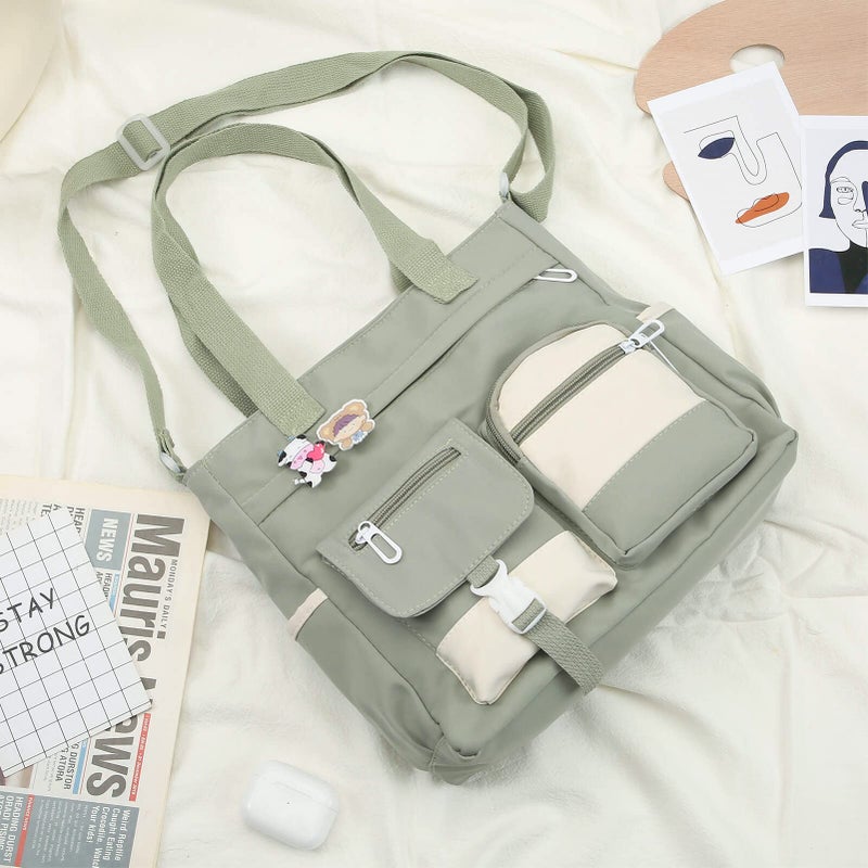 Phaoullzon Crossbody Cute Bag for Teens Kawaii Messenger Purse Nylon Shoulder Tote Bags - Image 2