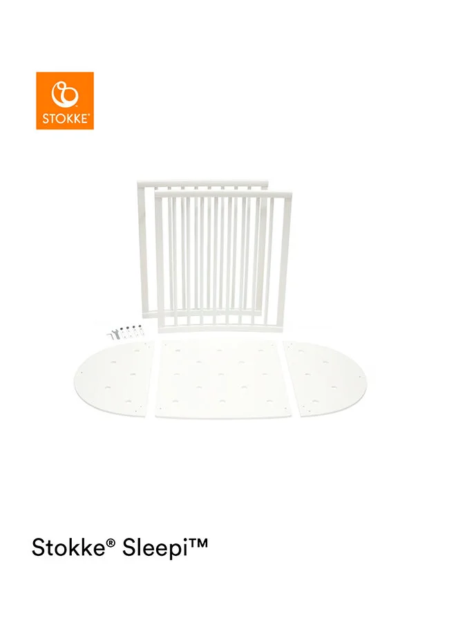 STOKKE Sleepi Baby Bed Extension Convert Sleepi Mini Crib Into Sleepi Bed Suitable For Children Up To 3 Years Mattress Sold Separately Extends Bed To 127 Cm (50 Inches)White