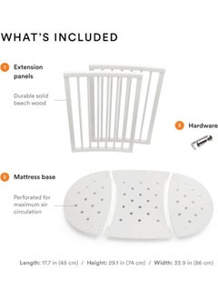 STOKKE Sleepi Baby Bed Extension Convert Sleepi Mini Crib Into Sleepi Bed Suitable For Children Up To 3 Years Mattress Sold Separately Extends Bed To 127 Cm (50 Inches)White  - Image 5
