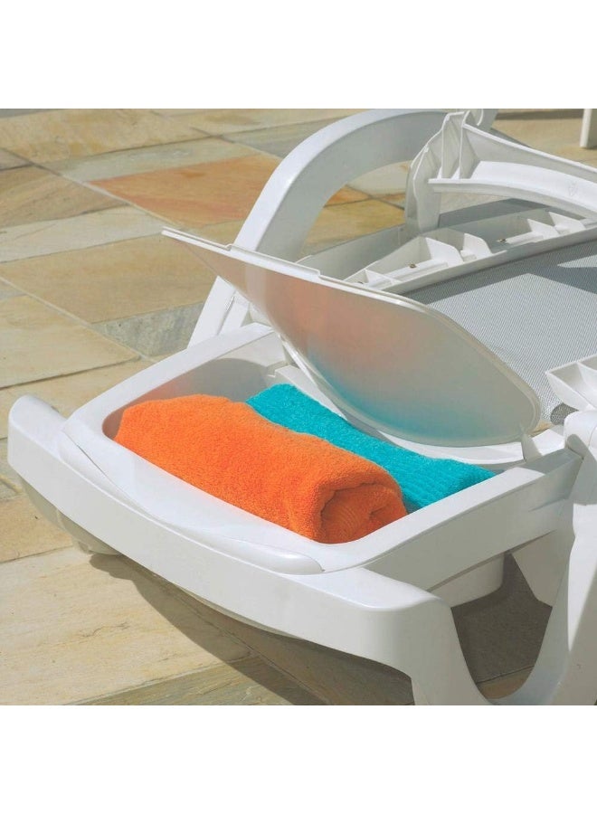 TRAMONTINA Since 1911,Made in Brazil-  Copacabana White Polypropylene Sunlounger  - Image 4
