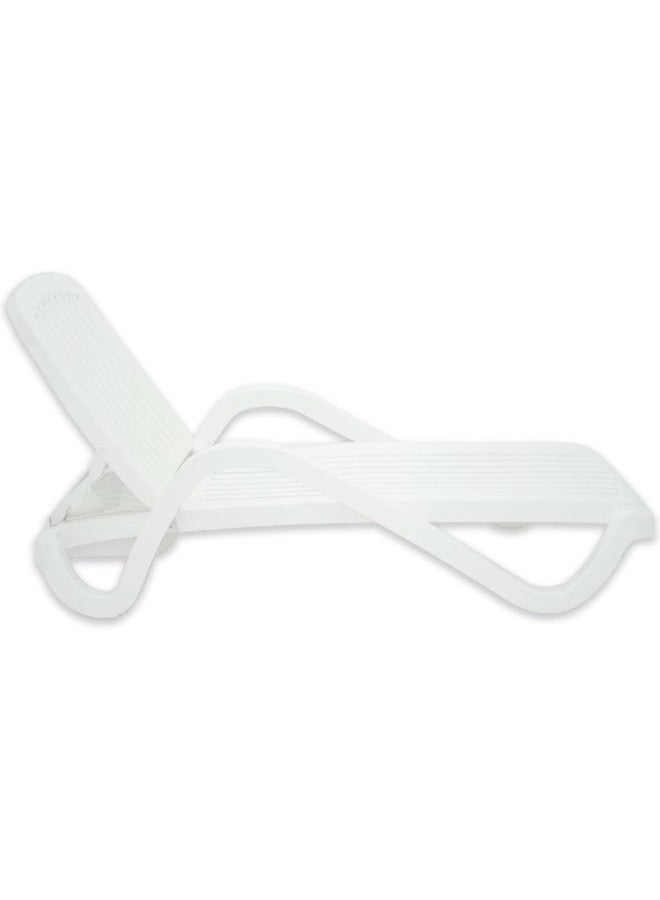 TRAMONTINA Since 1911,Made in Brazil-  Copacabana White Polypropylene Sunlounger  - Image 3