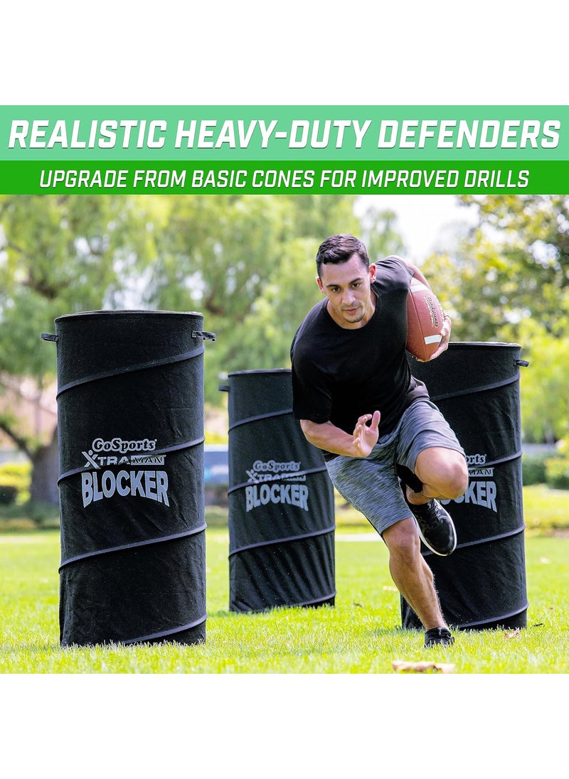 GoSports GoSports XTRAMAN PRO 46 XL Pop Up Defender 3 Pack  Heavy Duty MultiSport Blocking Dummy  Training Equipment for Basketball Football Soccer and More  - Image 2