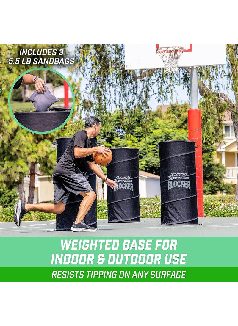 GoSports GoSports XTRAMAN PRO 46 XL Pop Up Defender 3 Pack  Heavy Duty MultiSport Blocking Dummy  Training Equipment for Basketball Football Soccer and More  - Image 4