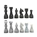 OceanicX Handcrafted Premium Marble Chess Pieces Set Elegant 32Piece Replacement for 1215 Inch Chess Boards with Storage Box Grey and White - Image 2
