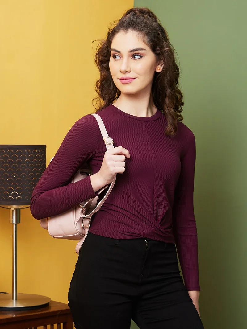 Women Opaque Twisted Top