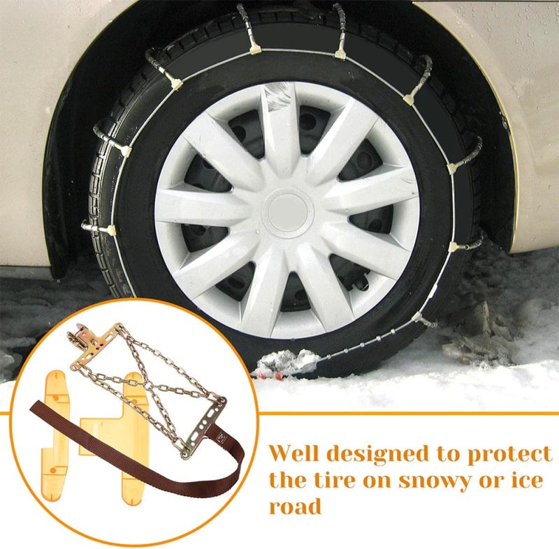 CHILDWEET 2pcs Car Tire Chains Anti-skid Reinforced Mud Snow Chains for Suv Pickup Trucks Universal Size 145-215 Winter Traction Accessories - Image 3