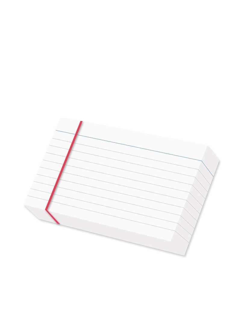 تيرابايت بطاقة فهرس مسطرة، 100 حزمة من بطاقات التسجيل المبطنة باللون الأبيض لتدوين الملاحظات المدرسية والمكتبية، وصنع القائمة، ومراجعة بطاقات فلاش، 6 بوصة × 4 بوصة، 240 جرامًا للمتر المربع - Image 1