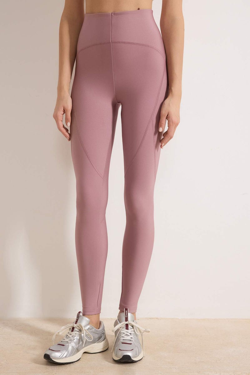trendyol Dusty Rose Gathering Full-Length Knitted Sports Leggings Twoss21Ta0023 - Image 4