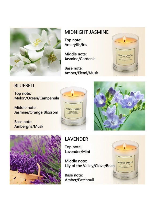 BiuTFon 3-pack Scented Candles Gift Set for Women,3 Pack Aromatherapy Candle for Home Scented,Natual Soy Candles Gifts for Anniversary, Birthday, Mother's Day, Bath, Spa, Meditation  - Image 2