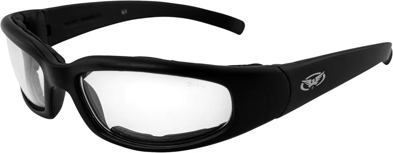 Global Vision نظارات ركوب الدراجات النارية padded من Global Vision Chicago 24 Sun Photochromic من الشفاف إلى الدخاني - Image 1