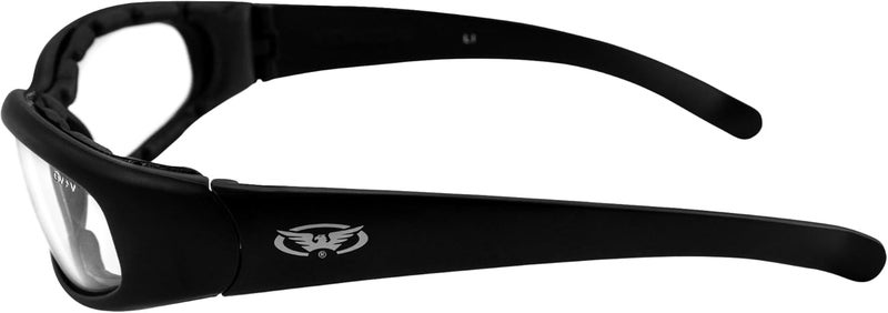 Global Vision نظارات ركوب الدراجات النارية padded من Global Vision Chicago 24 Sun Photochromic من الشفاف إلى الدخاني - Image 3