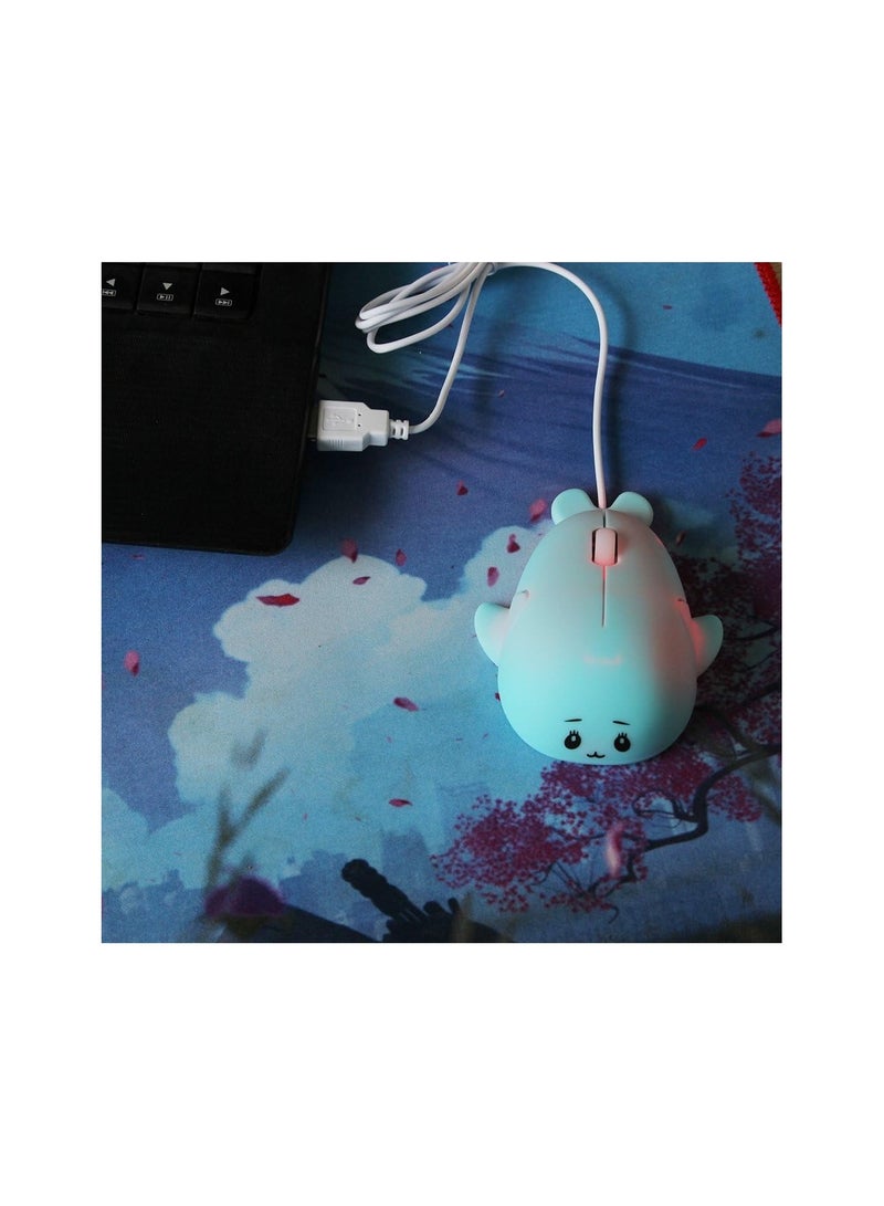 1pcs Cute Animal Dolphin Shape USB Wired Mouse 1600 DPI Optical Mice Mini Small Kids Children Mice Gift for Boy Girl Men Women for PC Laptop Computer - Image 5