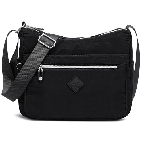 ETidy Crossbody Bag For Women Waterproof Lightweight Casual Shoulder Handbag Purse(L Size Black - Image 1