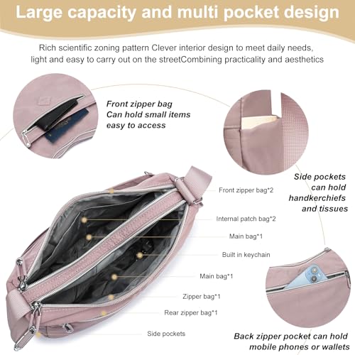 ETidy Crossbody Bag For Women Waterproof Lightweight Casual Shoulder Handbag Purse(L Size Black - Image 3