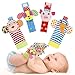 BLOOBLOOMAX Soft Baby Rattle Toys Foot Finder Socks Wrists Rattles Ankle Leg Hand Arm Bracelet Activity Rattle Present Gift for Newborn Infant Babies Boy Girl Bebe 4pcs - Image 3