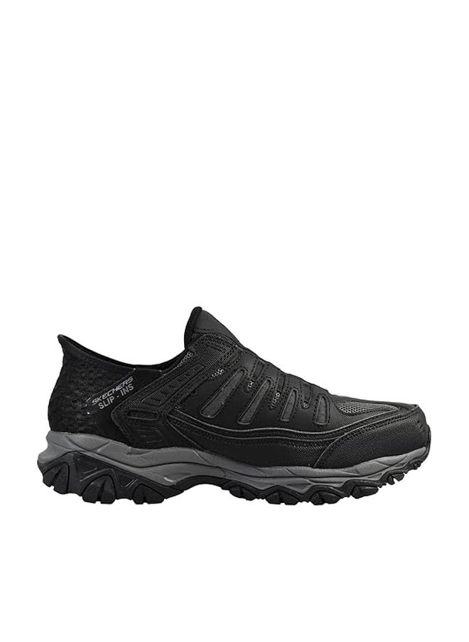 SKECHERS حذاء سكيشرز للرجال بعد الاحتراق M. Fit Ridgeburn سهل الارتداء باللون الأسود/الفحم - Image 1