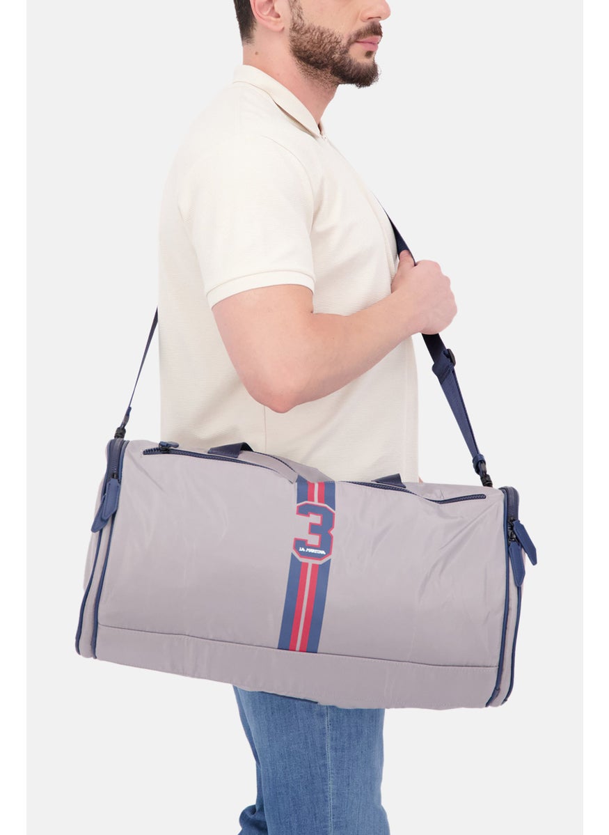 La Martina - Men Brand Logo Travel Bag 53 L x 28 H x 28 W cm, Grey Combo - Image 1