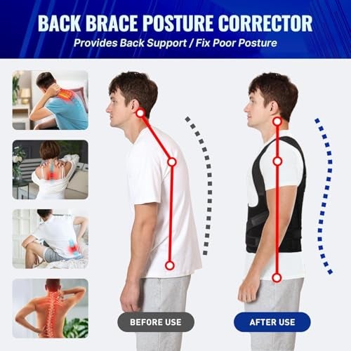 TENACT® Posture Corrector Belt Pro for Men & Women | Adjustable Back Support Brace for Spine Alignment, Shoulder & Upper Back Pain Relief | Comfortable & Breathable Material (Posture Pro, One Size) - Image 3
