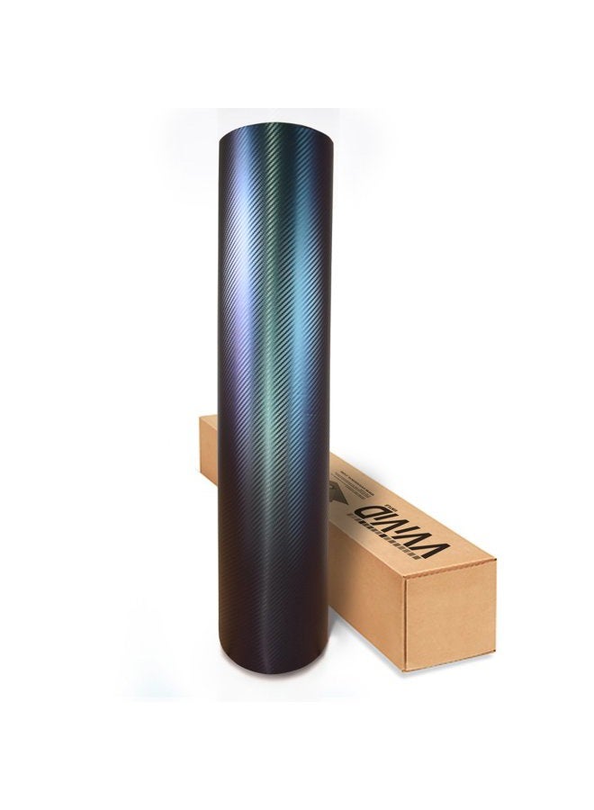 VVIVID XPO Purple to Blue Chameleon Carbon Fiber Vinyl Wrap Roll (1/2x5ft) - Image 1