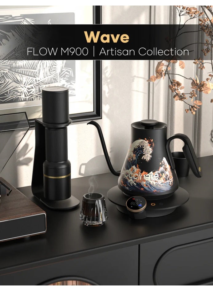 الكوكيناري غلاية كهربائية Cocinare Flow M900 الجيل الثاني برقبة إوزة (Wave)، سعة 0.9 لتر، من الفولاذ المقاوم للصدأ، مع تحكم دقيق في درجة الحرارة - Image 4