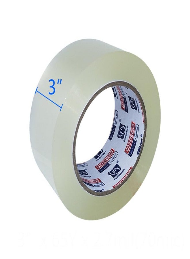 P PERFECTAPE PERFECTAPE 3" Heavy Duty Packing Tape 6 Rolls, Total 390Y, Clear, 2.7 mil, 3 inch x 65 Yards, Ultra Strong, Refill for Packaging and Shipping(3" Width, not 2" Width) - Image 4