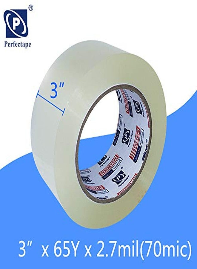 P PERFECTAPE PERFECTAPE 3" Heavy Duty Packing Tape 6 Rolls, Total 390Y, Clear, 2.7 mil, 3 inch x 65 Yards, Ultra Strong, Refill for Packaging and Shipping(3" Width, not 2" Width) - Image 2