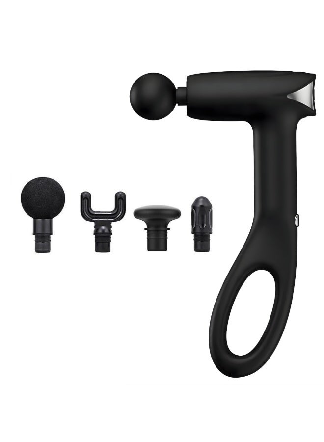 VIO Deep Tissue Muscle Massager with 4 Interchangeable Heads Portable Massage Gun for Athletes Men Women Elderly Portable Electric Back Massager with Extension Handle Handheld Body Massager Percussion Massager with 6 Adjustable Speed Levels for Back Neck Pain Muscle Pain Relief and Recovery Powerful Super Quiet Massage Gun - Image 1