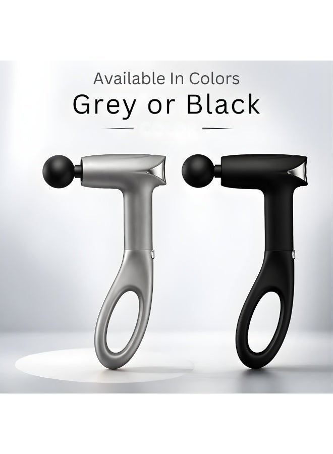 VIO Deep Tissue Muscle Massager with 4 Interchangeable Heads Portable Massage Gun for Athletes Men Women Elderly Portable Electric Back Massager with Extension Handle Handheld Body Massager Percussion Massager with 6 Adjustable Speed Levels for Back Neck Pain Muscle Pain Relief and Recovery Powerful Super Quiet Massage Gun - Image 2