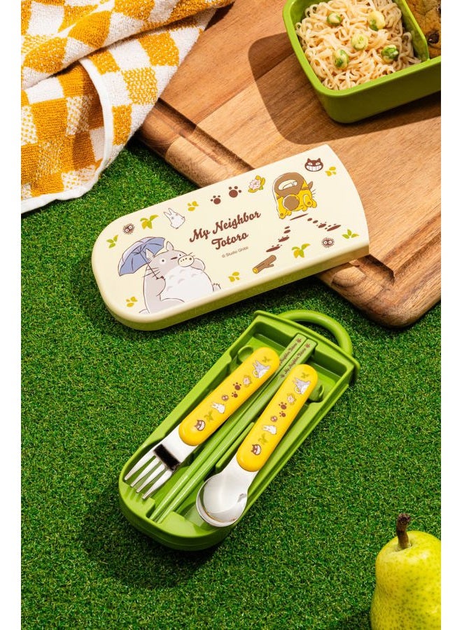 Skater My Neighbor Totoro Utensil Set - Cat Bus - Includes Reusable Fork, Spoon, Chopsticks and Carrying Case - Authentic Japanese Design - Durable, Dishwasher Safe - Image 4
