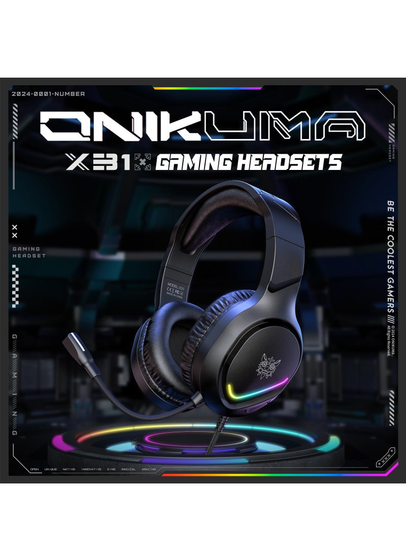 X31 Headset Gaming Headset Wired Headset Computer PS Gaming Headset