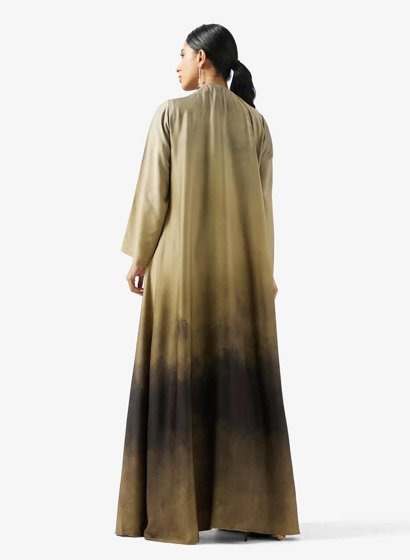 جولدن ابل طقم عباية قطعتين بطبعة