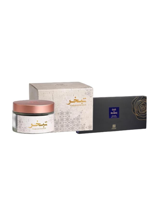 Ahmed Al Maghribi Bakhoor Tabakhkhar 10-tabs & Bakhoor Oud & Roses 10-tabs Bundle - Image 1