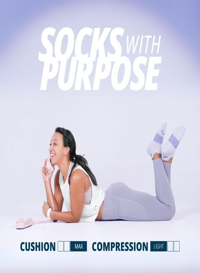 أو اس فيرست جوارب OS1st Wicked Comfort No Show ذات ضغط خفيف لتوفير أقصى قدر من الراحة والحماية من البثور، بالإضافة إلى نسيج يسمح بالتهوية (مقاسات أمريكية، ألفا، متوسط، عادي، عادي، وردي) - Image 2