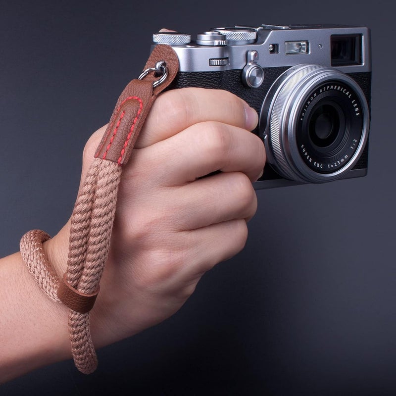 VKO Camera Wrist Strap,Hand Strap Lanyard for DSLR SLR Mirrorless Camera Rope Adjustable Safety Strap(Coffee) - Image 2