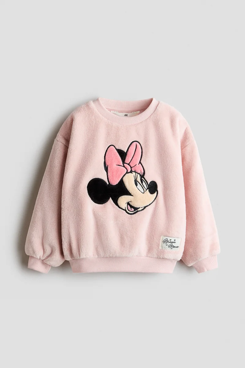 H&M Embroidered pile sweatshirt