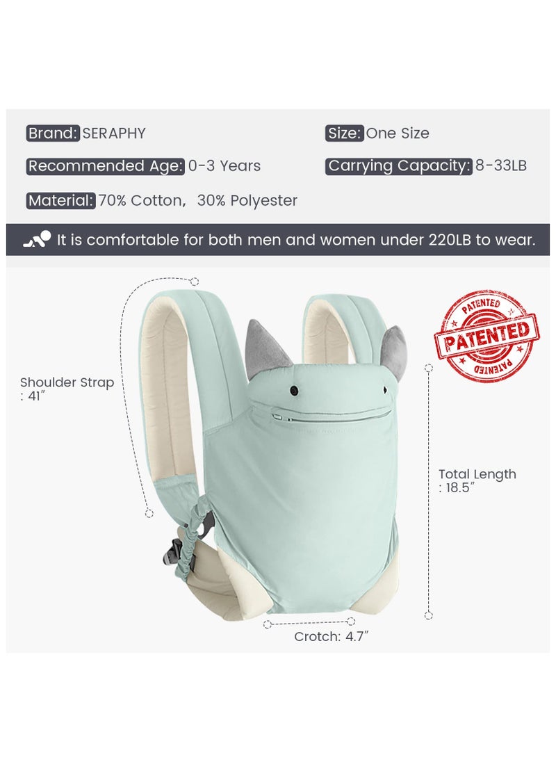 Mr. Penda Baby Carrier with Pocket, 4-in-1 Easy to Wear Ergonomic Adjustable Breathable Carrier Slings, Perfect for Newborn to Infants up to 15kg Toddlers (Green)  - Image 2