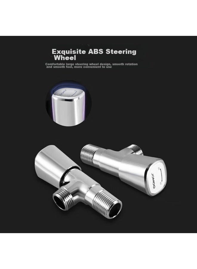 Jomoo Triangular Valve, Bright Silver, Thickened Valve Body, Suitable For Both Cold And Hot Water, Angle Valve 74066-461/1c - Image 5