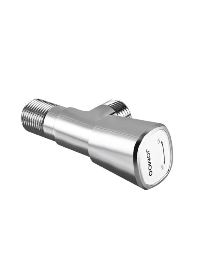 Jomoo Triangular Valve, Bright Silver, Thickened Valve Body, Suitable For Both Cold And Hot Water, Angle Valve 74066-461/1c - Image 2