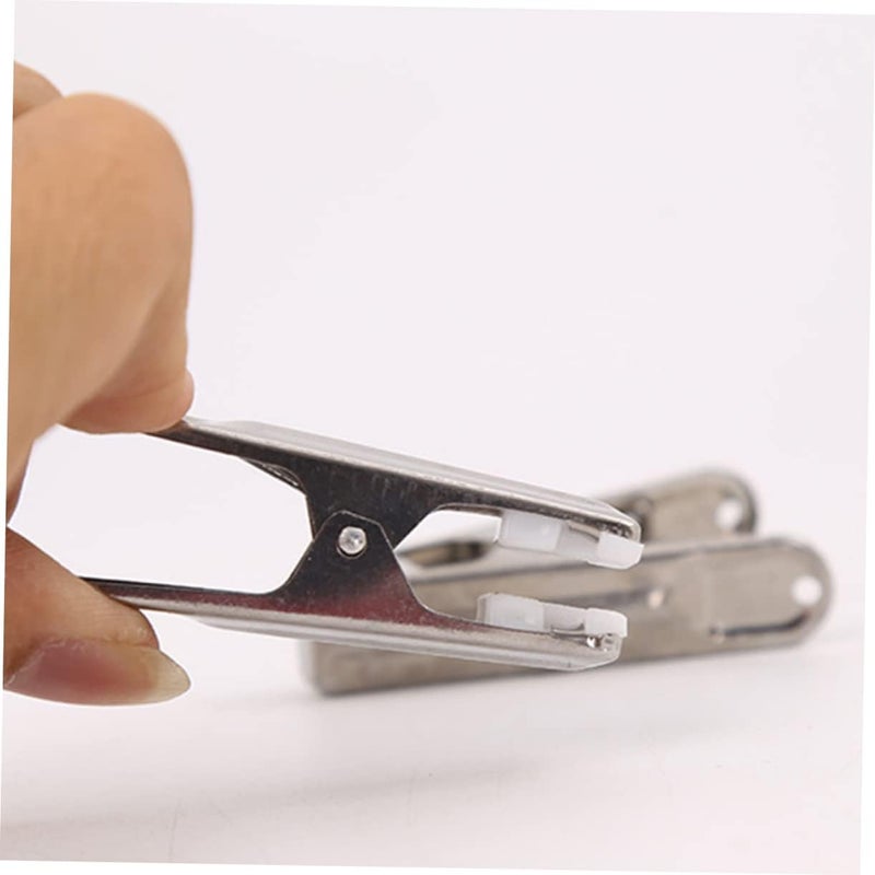 TIDTALEO 24 Pcs Stainless Steel Clothes Drying Clothes Peg Clothes Hanging Clips Metal Laundry Pegs Home Hanger Clips Bed Sheet Clips Pin Cloth Clip Organizer Chip Clothing Silver - Image 3