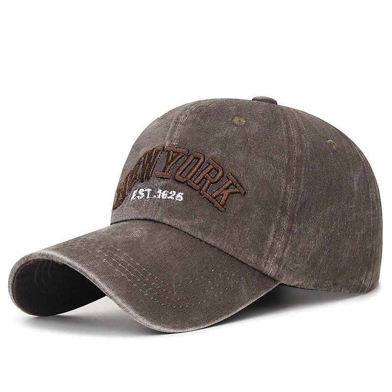 New Washed Coating Baseball Cap Adjustable Fashion Unisex Coffee - Image 1