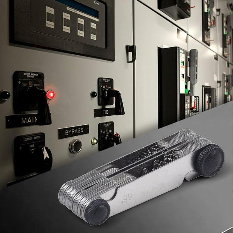 مجموعة مقياس الخيوط من الفولاذ الكربوني 58 قطعة متري 60 ويتوورث 55 أداة قياس درجة الخيط - Image 5